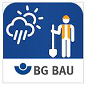 Die BG Bau bietet eine neue, kostenlose "Bauwetter-"App an.